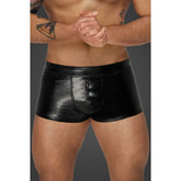 Snake Wetlook Short Shorts for Adults with Exotic Print Mens Latex